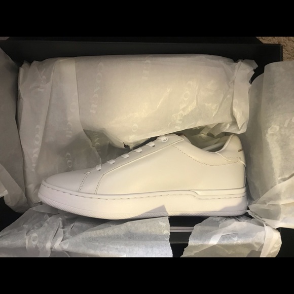 Coach Women’s Lowline Luxe Leather Shoe, White - Picture 4 of 7